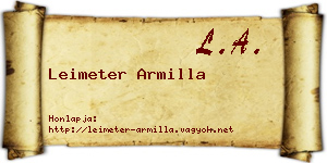 Leimeter Armilla névjegykártya